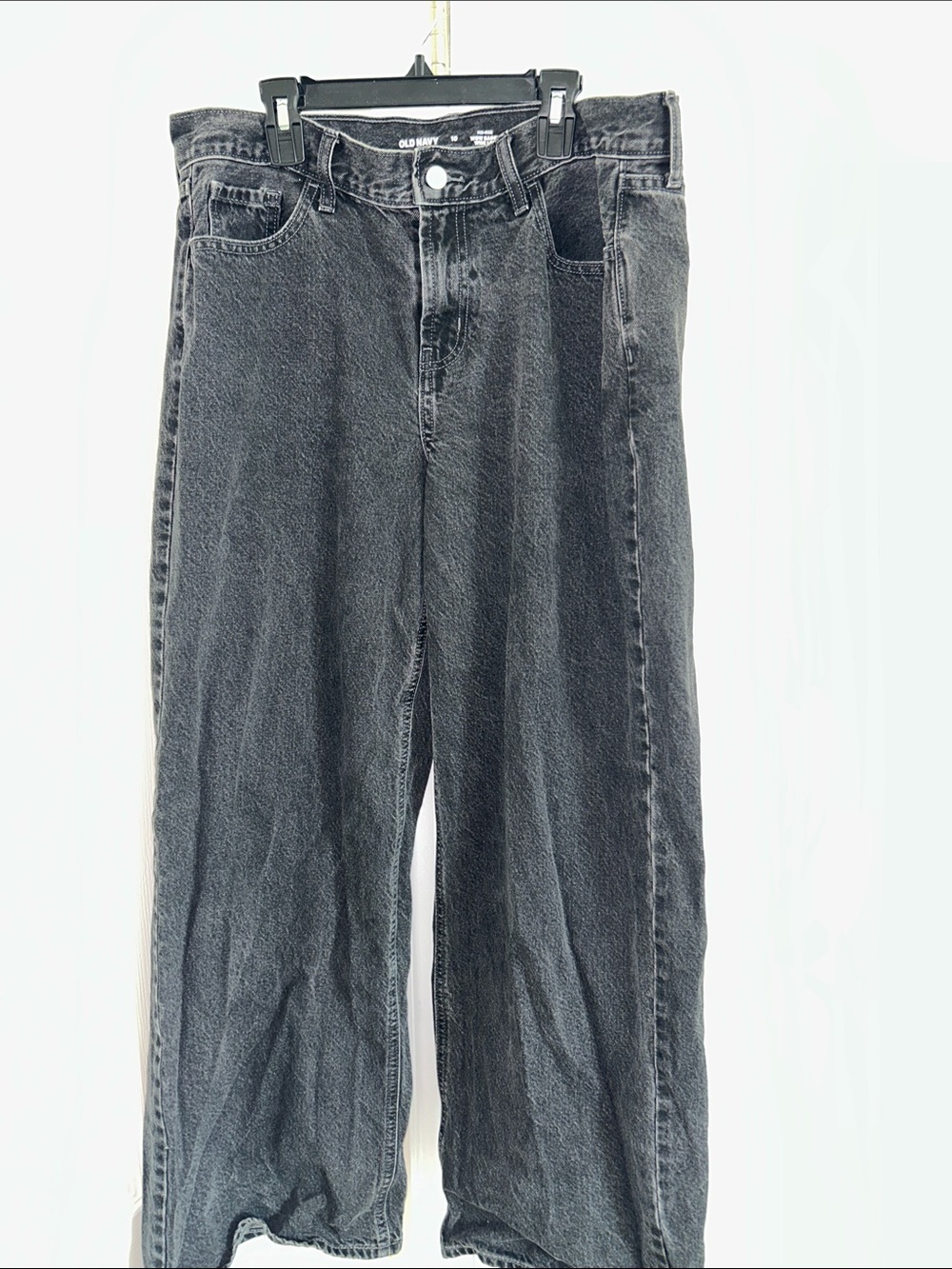 Old Navy Black Mid-Rise Wow Baggy Wide Leg Jeans
